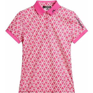 J.Lindeberg Tour Tech Print Womens Fuchsia Purple L Polo košeľa vyobraziť