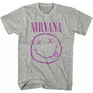 Nirvana Tričko Purple Happy Face Unisex Grey S vyobraziť