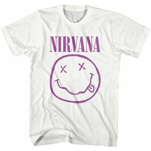 Nirvana Tričko Purple Happy Face Unisex White XL vyobraziť