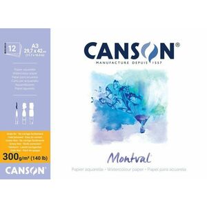 Canson Pad Montval Cold Pressed A3 300 g Natural White Skicár vyobraziť