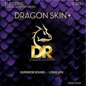 DR Strings Dragon Skin+ Coated Heavy 11-50 Struny pre elektrickú gitaru vyobraziť