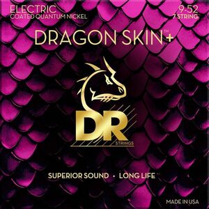 DR Strings Dragon Skin+ Coated 7 string Light 9-52 Struny pre elektrickú gitaru vyobraziť