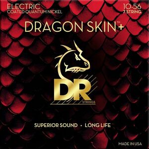 DR Strings Dragon Skin+ Coated 7 string Medium 10-56 Struny pre elektrickú gitaru vyobraziť