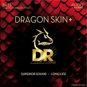 DR Strings Dragon Skin+ Coated Steel Medium Light 45-100 Struny pre basgitaru vyobraziť