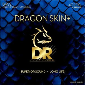 DR Strings Dragon Skin+ Coated Nickel Light 40-100 Struny pre basgitaru vyobraziť