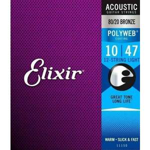 Elixir 11150 Polyweb 12 10-47 Struny pre akustickú gitaru vyobraziť