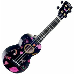 Mahalo Heart Heart Black Sopránové ukulele vyobraziť