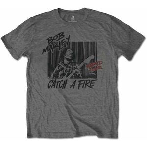 Bob Marley Tričko Catch A Fire World Tour Unisex Charcoal Grey XL vyobraziť