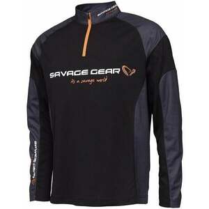 Savage Gear Tričko Tournament Gear Shirt 1/2 Zip Black Ink M vyobraziť