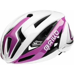 Briko Quasar Shiny White/Plum L Prilba na bicykel vyobraziť