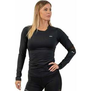 Nebbia Long Sleeve Smart Pocket Sporty Top Black XS Fitness tričko vyobraziť