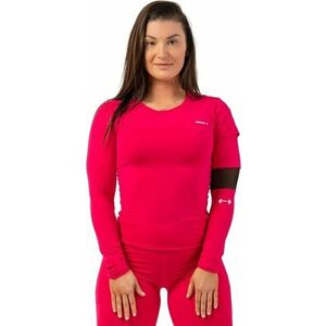 Nebbia Long Sleeve Smart Pocket Sporty Top Pink M Fitness tričko vyobraziť