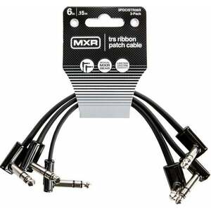 Dunlop MXR DCISTR06R Ribbon TRS Cable 3 Pack 15 cm Zalomený - Zalomený Patch kábel vyobraziť