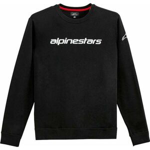 Alpinestars Linear Crew Fleece Black/White L Mikina vyobraziť