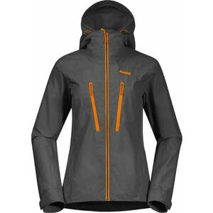 Bergans Cecilie Mountain Softshell Women Solid Dark Grey/Cloudberry Yellow L Outdoorová bunda vyobraziť