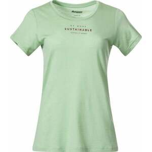 Bergans Graphic Wool Tee Women Light Jade Green/Chianti Red L Tričko vyobraziť