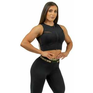 Nebbia Compression Push-Up Top INTENSE Mesh Black/Gold XS Fitness tričko vyobraziť