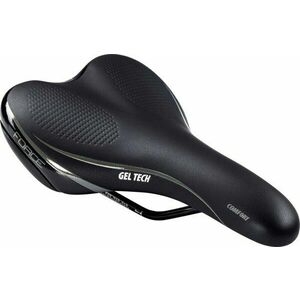 Force Comfort Gel Tech Saddle Black 160 mm Nehrdzavejúca oceľ Sedlo vyobraziť