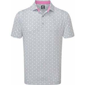 Footjoy Wasp Print Lisle White/Black/Pink M Polo košeľa vyobraziť