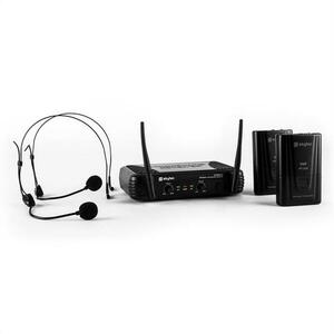 Skytec STWM712H, mikro VHF set bezdrôtových mikrofónov, 2 x headset/náhlavná súprava vyobraziť