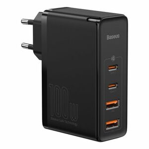 Baseus GaN2 Pro sieťová nabíjačka 2x USB / 2x USB-C 100W QC PD, čierna (CCGAN2P-L01) vyobraziť