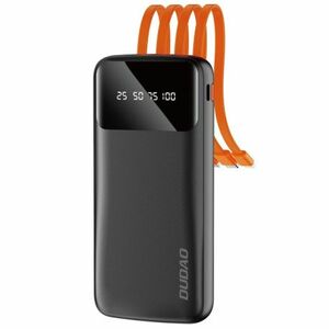 Dudao K6Pro Power Bank 10000mAh 2x USB + kábel USB / USB-C / Lightning / Micro USB, čierny (K6Pro-black) vyobraziť