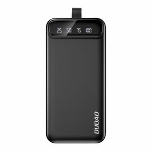 Dudao K8s+ Power Bank 30000mAh 2x USB + LED lampa, čierny (K8s+ black) vyobraziť