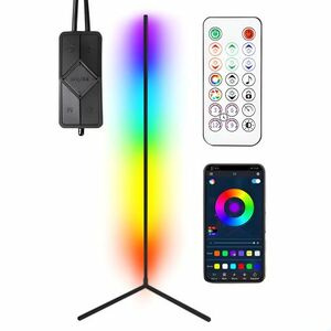 Eveon QJD-150 RGB rohová lampa 1.3m + diaľkový ovládač, čierna vyobraziť