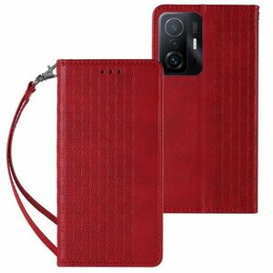 MG Magnet Strap knižkové kožené puzdro na Xiaomi Redmi Note 11 Pro 4G/5G, červené vyobraziť