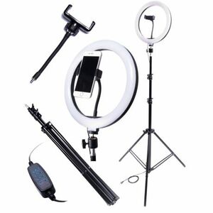 MG Ring Light kruhové LED svetlo 60W + vysoký statív 2.2m, čierne vyobraziť