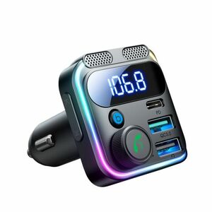 Joyroom JR-CCB01 Bluetooth FM Transmitter autonabíjačka 2x USB / USB-C 48W, čierna (JR-CCB01) vyobraziť