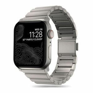 Tech-Protect Steel remienok na Apple Watch 42/44/45/49mm, titanium vyobraziť