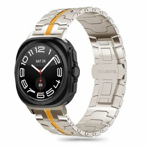 Tech-Protect Stainless Line remienok na Samsung Galaxy Watch Ultra 47mm, titanium/orange vyobraziť