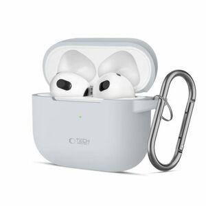 Tech-Protect Silicone Hook puzdro na Apple AirPods 3, sivé vyobraziť