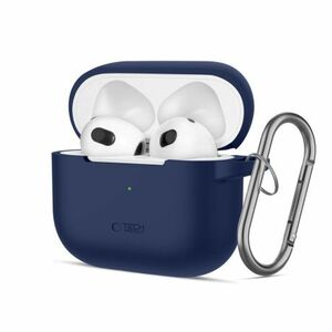 Tech-Protect Silicone Hook puzdro na Apple AirPods 3, tmavomodré vyobraziť