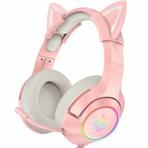 ONIKUMA K9 RGB WIRED GAMING HEADSET WITH CAT EARS PINK vyobraziť