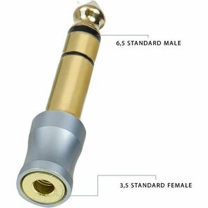 VELES-X STEREO JACK ADAPTER 6.35MM TO 3.5MM GENUINE 18K GOLD vyobraziť