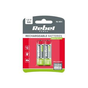 Batéria AA (R06) nabíjací 1, 2V/2600 mAh REBEL blister vyobraziť