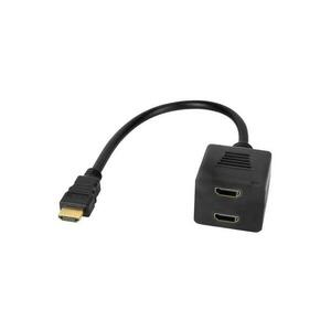 Redukcia HDMI - 2x HDMI CABLETECH KOM0950 0, 2m vyobraziť