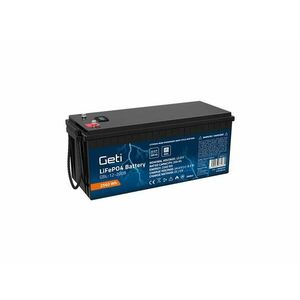 Baterie LiFePO4 12, 8V 200Ah GETI GBL-12-200B Bluetooth+displej vyobraziť