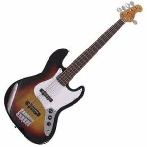 SX SJB62/5 3-Tone Sunburst 5-strunová basgitara vyobraziť