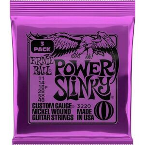 Ernie Ball 3220 Power Slinky 3-Pack Struny pre elektrickú gitaru vyobraziť