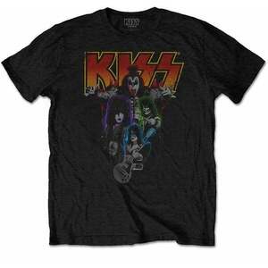 Kiss Tričko Unisex Neon Band Black 2XL vyobraziť