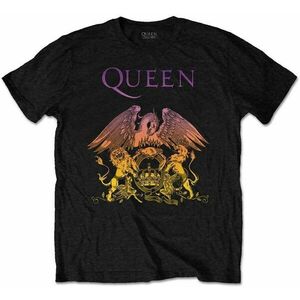 Queen Tričko Unisex Gradient Crest Black M vyobraziť