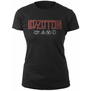 Led Zeppelin Tričko Logo & Symbols Womens Black M vyobraziť