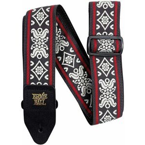 Ernie Ball 4669 Gitarový pás Blackjack Red Jacquard vyobraziť