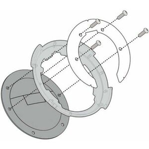 Givi BF33 Specific Flange for Fitting Tanklock, TanklockED Bags vyobraziť