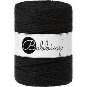 Bobbiny 3PLY Macrame Rope 5 mm 100 m Black Špagát vyobraziť