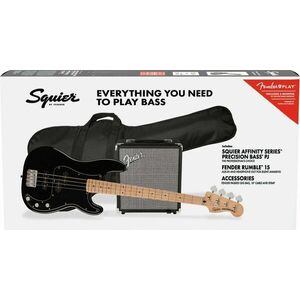 Fender Squier Affinity Series Precision Bass PJ Pack MN Black Elektrická basgitara vyobraziť