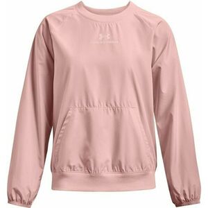 Under Armour UA Rush Woven Crew Retro Pink/White S Fitness mikina vyobraziť